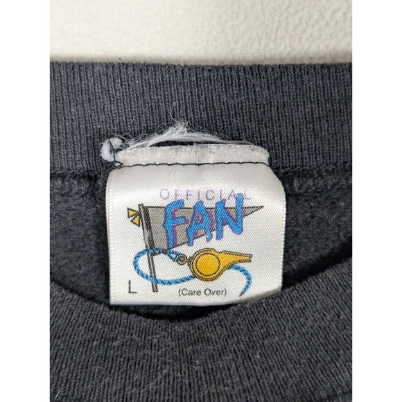 Vtg 90’s Official Fan NFL Carolina Panthers Crewneck Sweater Inaugural Black L - Picture 6 of 10